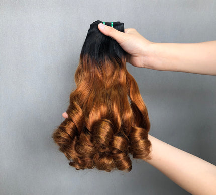 Virgin Funmi Hair Bundles Bouncy Wave Color 1b/30