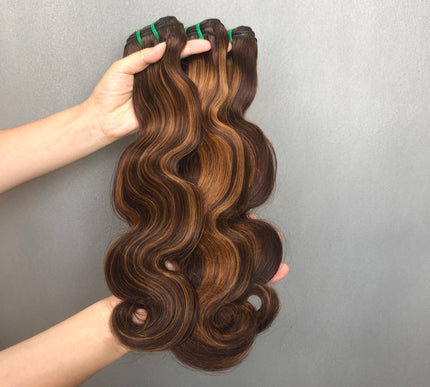 Vietnam Virgin Hair Body Wave Piano Color Hair Bundles