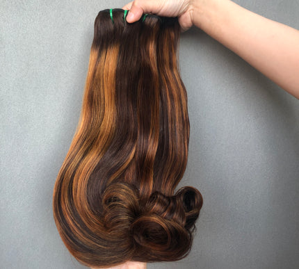 Nice Indian Hair Double Drawn Quality Flip Hair Piano Color