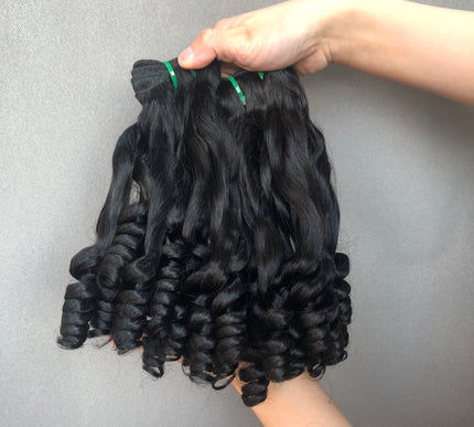 New Style Good Quality Double Drawn Virgin Hair Spring Curly