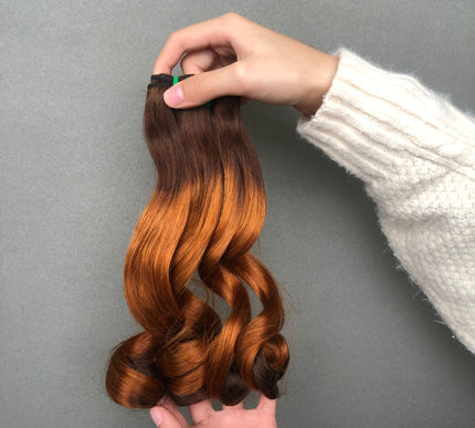 Best Selling Funmi Hair Double Drawn Quality Bouncy Wave Color T4/30/4