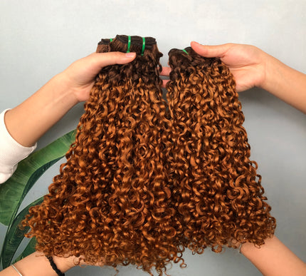 Nice Indian Hair Double Drawn Quality PixieCurl Ombre Color T4/30