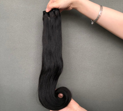 Discover the Secret to Flawless Beauty with Virgin Hair Weaves Curve Straight Hair Black Color