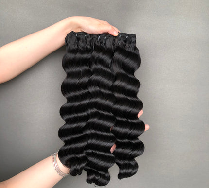 High Quality Virgin Human Hair Funmi hair Loose Deep Wave Natural Color