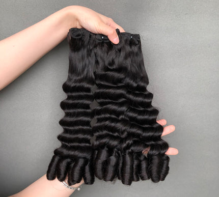 Top Quality Luxy Curl Virgin Hair Bundles Super Double Drawn Quality Natural Black Color