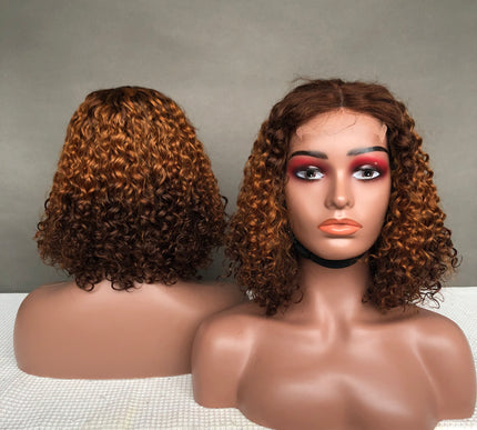 4x4 Factory Wig Amazing Curl Double Drawn Hair Ombre Color 4/30/4