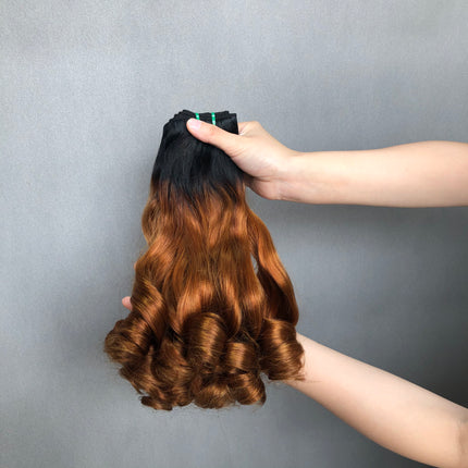 Virgin Funmi Hair Bundles Bouncy Wave Color 1b/30