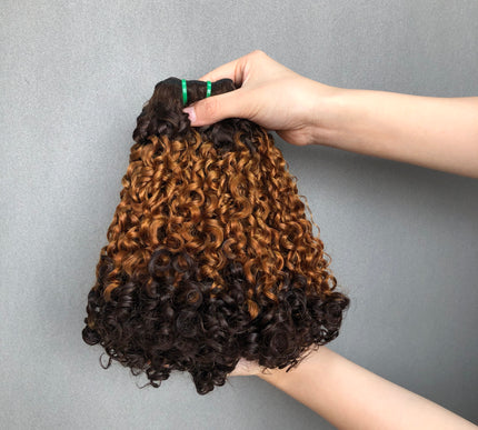 Top Quality Virgin Double Drawn Pixie Curl Color T4/30/4