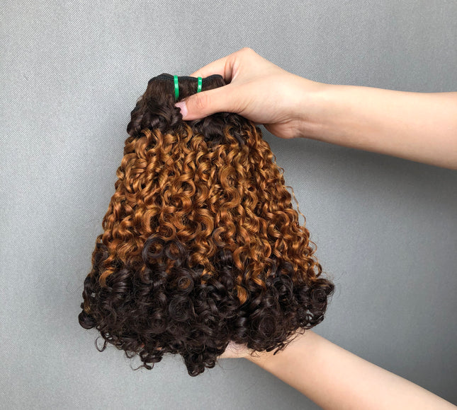 Top Quality Virgin Double Drawn Pixie Curl Color T4/30/4