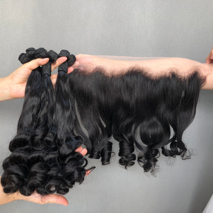 Ultimate Luxury of Virgin Hair Bundles Super Double Drawn Hair Duchess Curl Natural Color