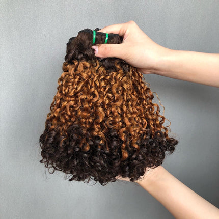 Top Quality Virgin Double Drawn Pixie Curl Color T4/30/4