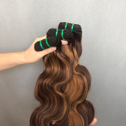 Vietnam Virgin Hair Body Wave Piano Color Hair Bundles