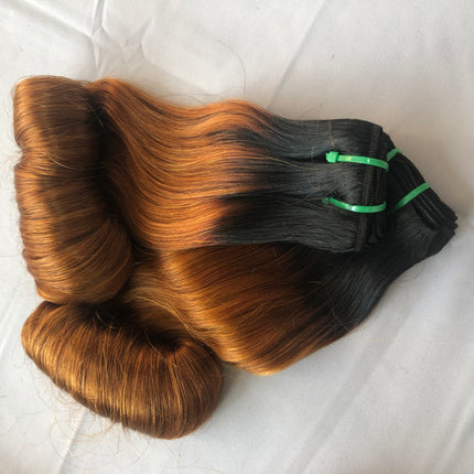 Best Quality Double Drawn Hair Egg Curl 1b/30 Colored Hair