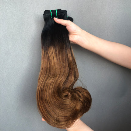 Vietnam Hair Double Drawn Hair Curve Straight Color 1b/30