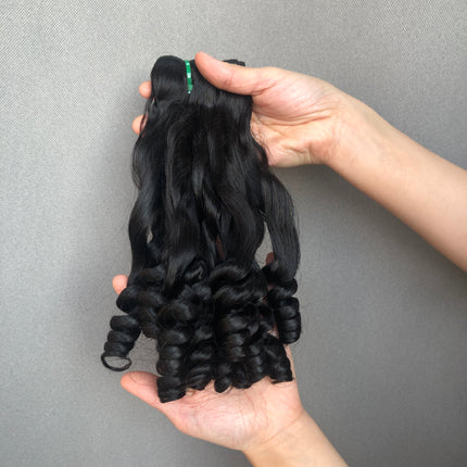 New Style Good Quality Double Drawn Virgin Hair Spring Curly