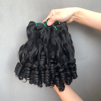 New Style Good Quality Double Drawn Virgin Hair Spring Curly
