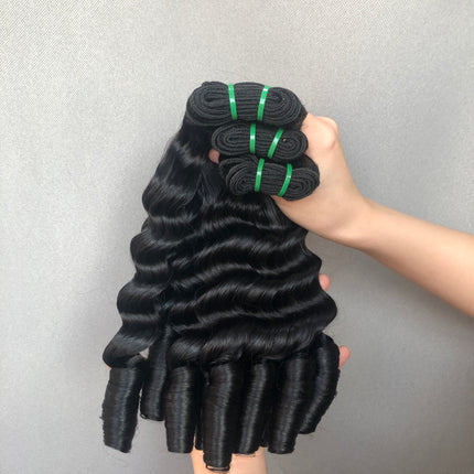 New Fashion Style Virgin Hair Double Drawn Quality Luxy Curl