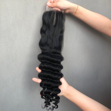 Good Quality Double Drawn Hair Half Deep Wave Natural Color