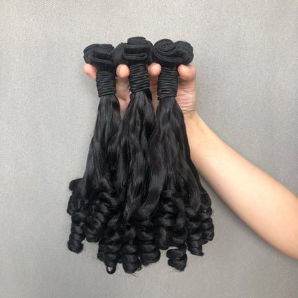 Unique Hair Style Super Double Drawn Spring Curl Virgin Hair Bundles