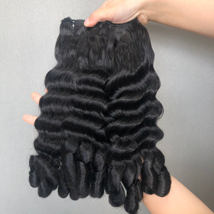 Top Quality Luxy Curl Virgin Hair Bundles Super Double Drawn Quality Natural Black Color