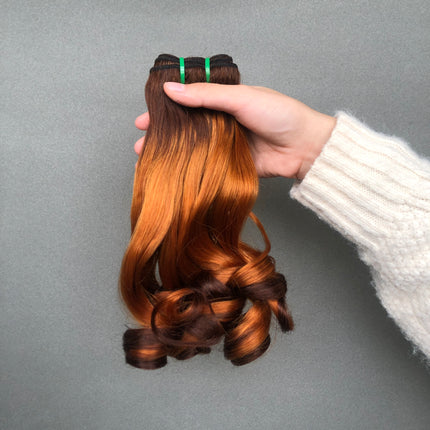 Best Selling Funmi Hair Double Drawn Quality Bouncy Wave Color T4/30/4