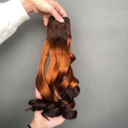 Best Selling Funmi Hair Double Drawn Quality Bouncy Wave Color T4/30/4