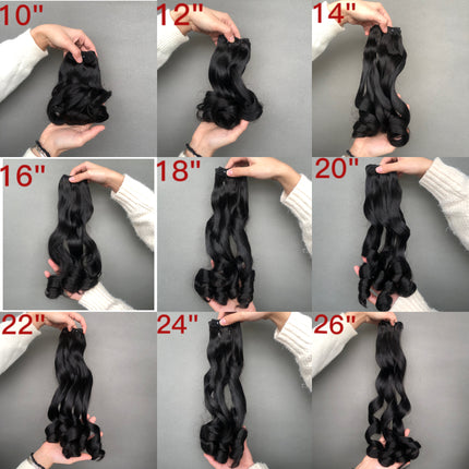 Hot Selling Super Double Drawn Bouncy Wave Style Funmi Hair Quality
