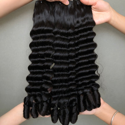 Top Quality Luxy Curl Virgin Hair Bundles Super Double Drawn Quality Natural Black Color