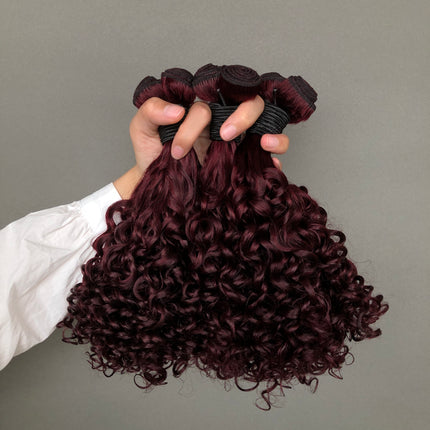 Double Drawn Funmi Hair Water Wave Amazing Curly Wine Color