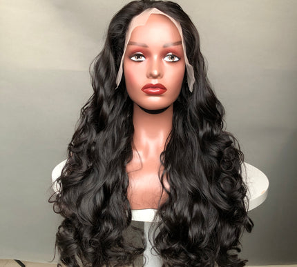 13x4 Lace Frontal Wig Super Double Drawn Hair Bouncy Wave