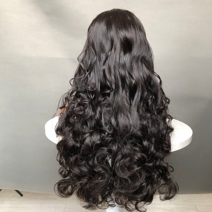 13x4 Lace Frontal Wig Super Double Drawn Hair Bouncy Wave