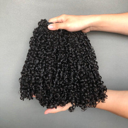 Best Selling Virgin Super Double Drawn Hair Pixie Curl Natural Color