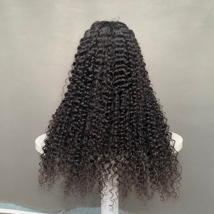 Luxurious Virgin Hair4x4 Closure Wig Deep Curl Natural Color
