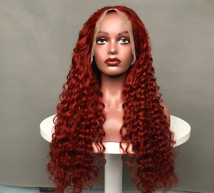 13x4 Lace Frontal Wig Super Double Drawn Loose Deep Color #350