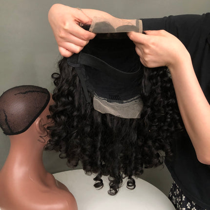 4x4 Lace Closure Wig virgin Human Hair Luxy Style Natural Color