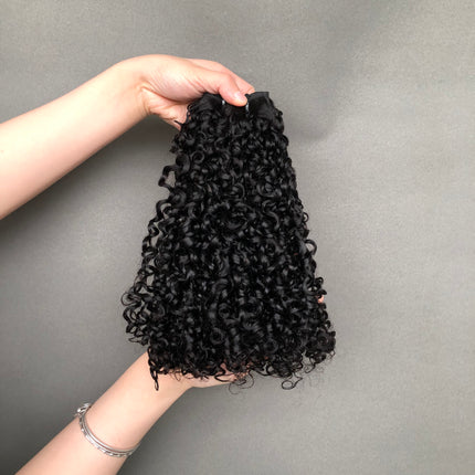 Best Selling Virgin Super Double Drawn Hair Pixie Curl Natural Color