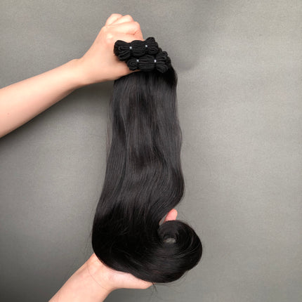 Discover the Secret to Flawless Beauty with Virgin Hair Weaves Curve Straight Hair Black Color