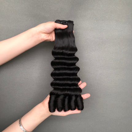 Top Quality Luxy Curl Virgin Hair Bundles Super Double Drawn Quality Natural Black Color