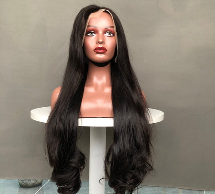 13x4 Lace Frontal Wig Super Double Drawn Hair Curve Straight