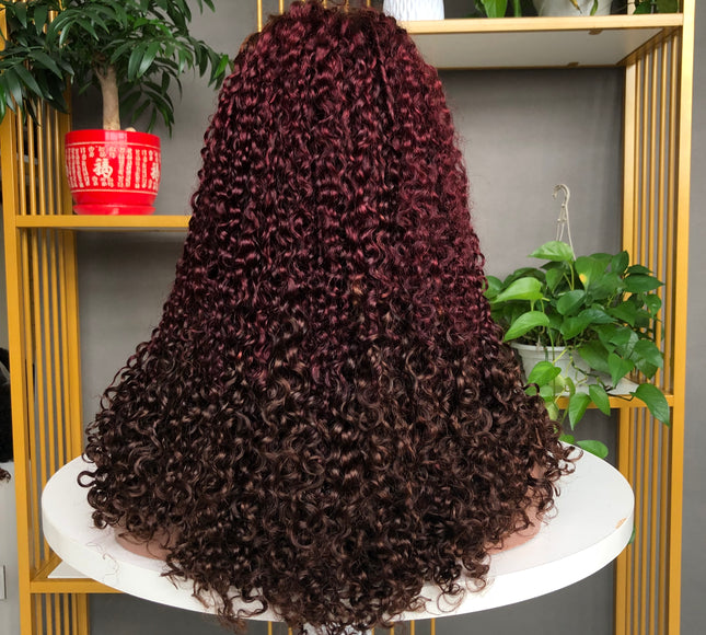 5x5  Lace Closure Wig Pixie Curl Color 4/99j/4