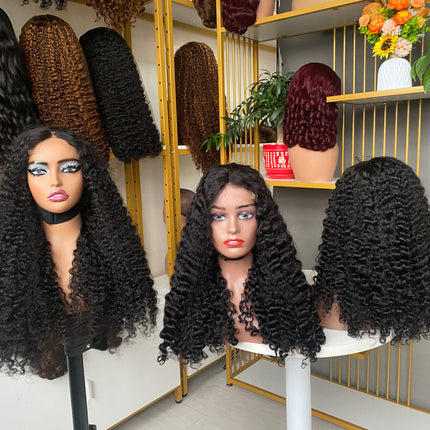 5x5 HD Lace Closure Factory Wig Burmese Curl Natural Color