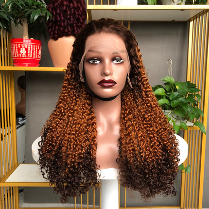 13x4 Lace Frontal Wig Factory Full Density Wig Pixie Curl T4/30/4