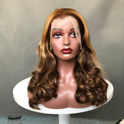 13x4 Big Lace Frontal Wig Factory Bouncy Wave Different Color