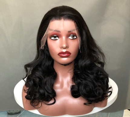 13x4 Big Lace Frontal Wig Factory Bouncy Wave Different Color