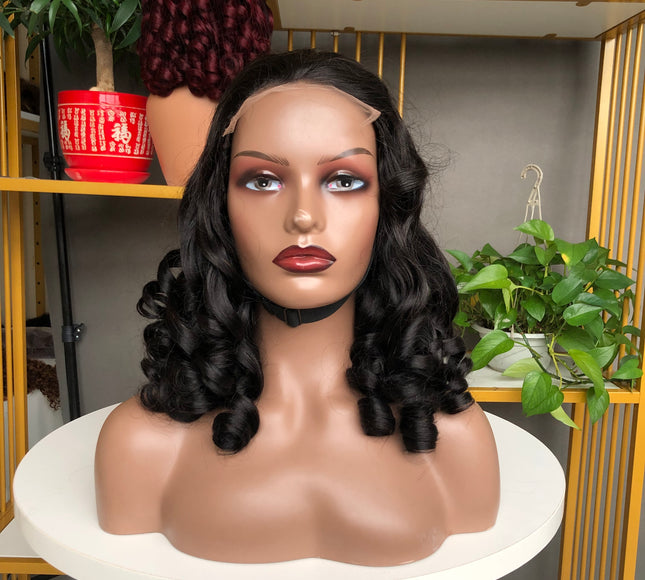 5x5 HD Lace Closure Factory Wig Spring Curl Natural Color