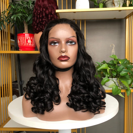 5x5 HD Lace Closure Factory Wig Spring Curl Natural Color