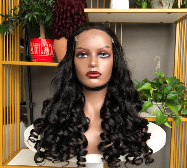 5x5 HD Lace Closure Factory Wig Spring Curl Natural Color