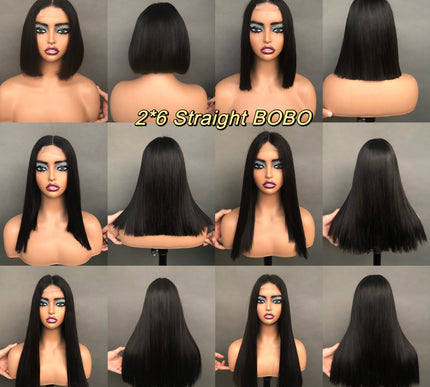 2x6 Kim K Bob Wig Natural Color