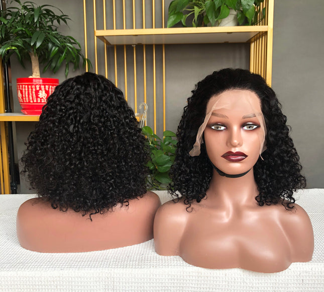 13x4 Lace Frontal Factory Wig Pixie Curl Bob Wig