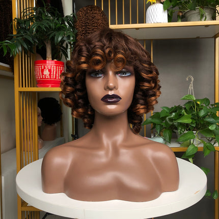 Factory Bouncy Fringe Wig Different Color